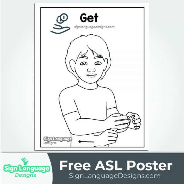 Free ASL Sign Poster - BW Girl - Sign Language Designs