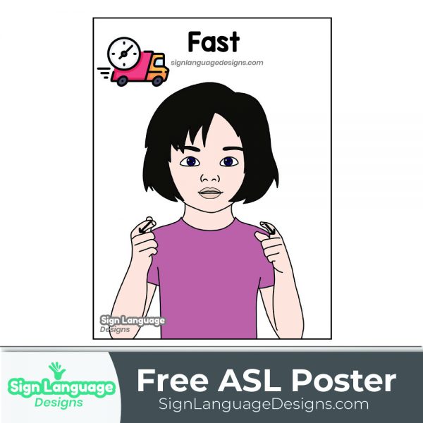 Free ASL Sign Poster - FAT - Sign Language Designs