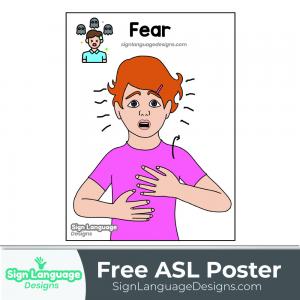 Free ASL Sign Poster - FAT - Sign Language Designs