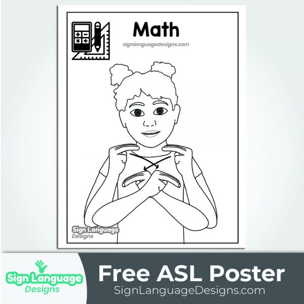 Free ASL Sign Poster BW MIDDLE SCHOOL Sign Language Designs