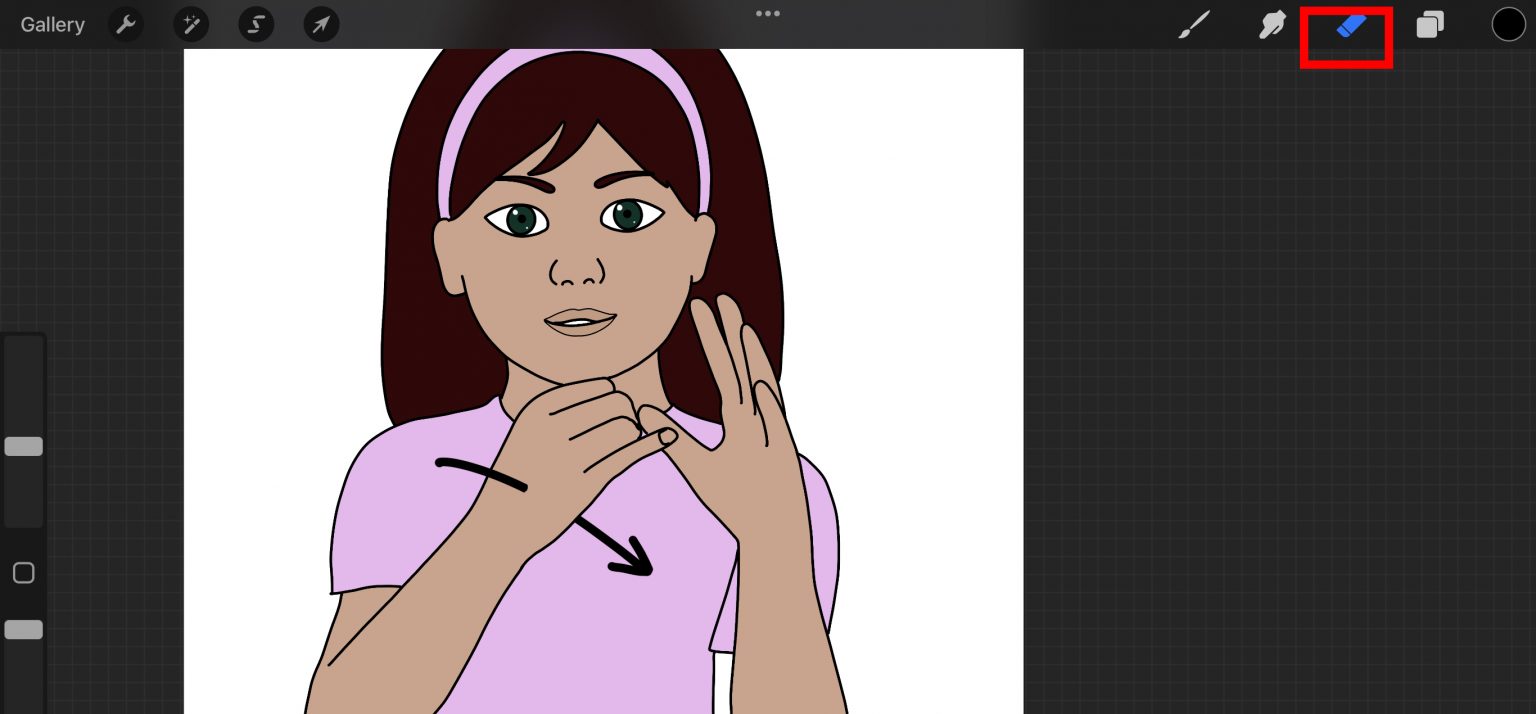 How to Add Arrows To ASL Clipart On Your iPad With Procreate Sign